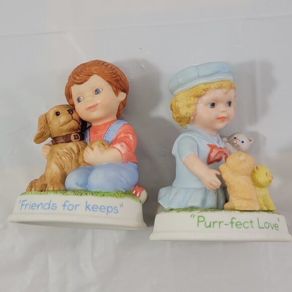 AVON Tender Memories Porcelain Dog & Cat Friends - Picture 2 of 16
